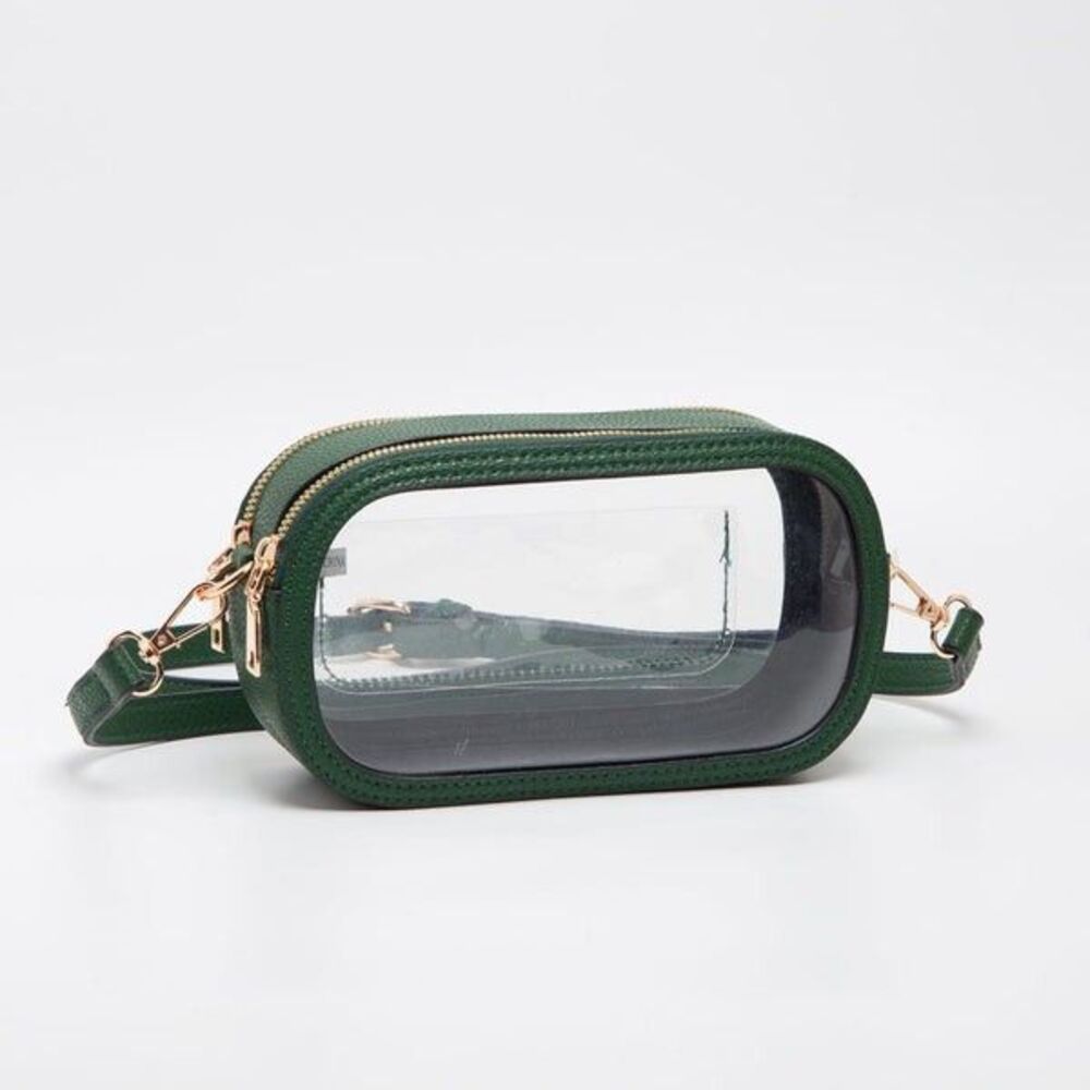 Women's Bag GREEN Crossbody Transparent Stadium Approved Superbowl Festival